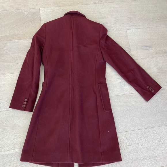 JCrew burgundy wool coat - Picture 3 of 5